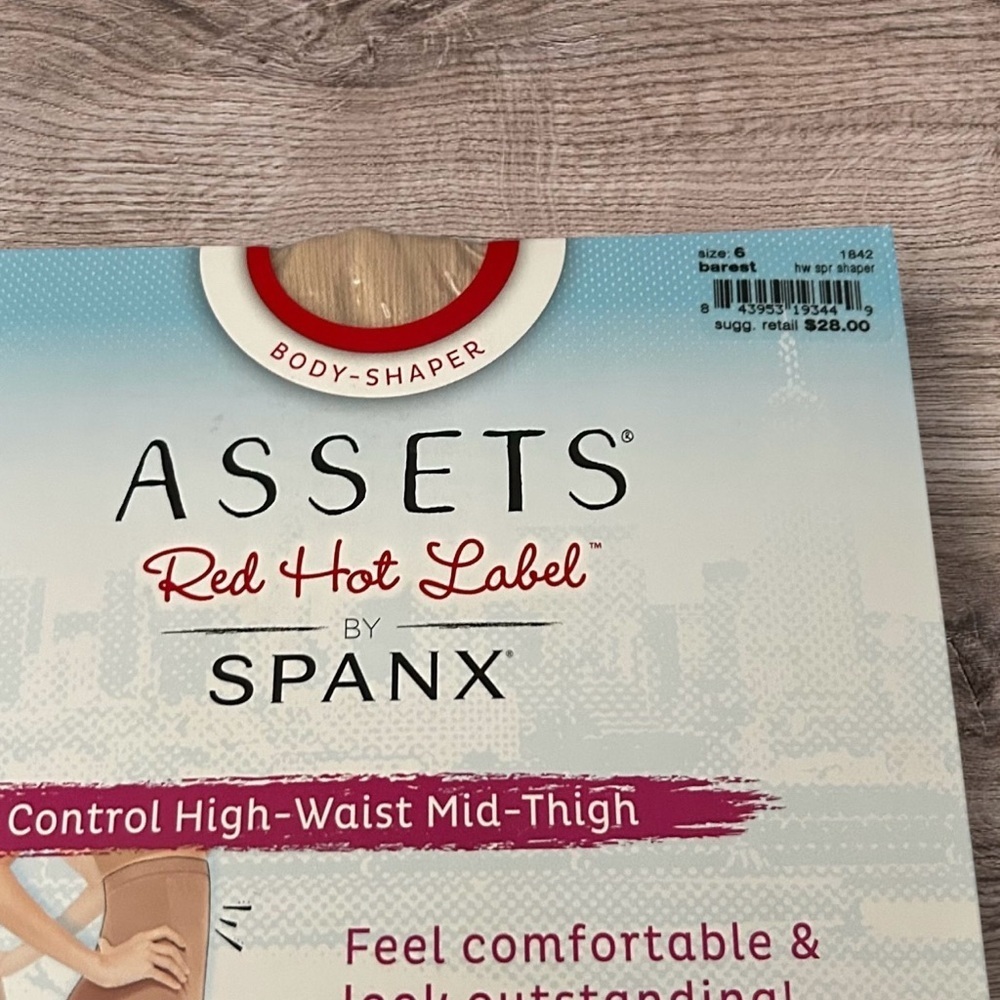Spanx Assets Red Hot Label Shaper Super Control High Waisted Panty Size F Beige - Picture 3 of 5